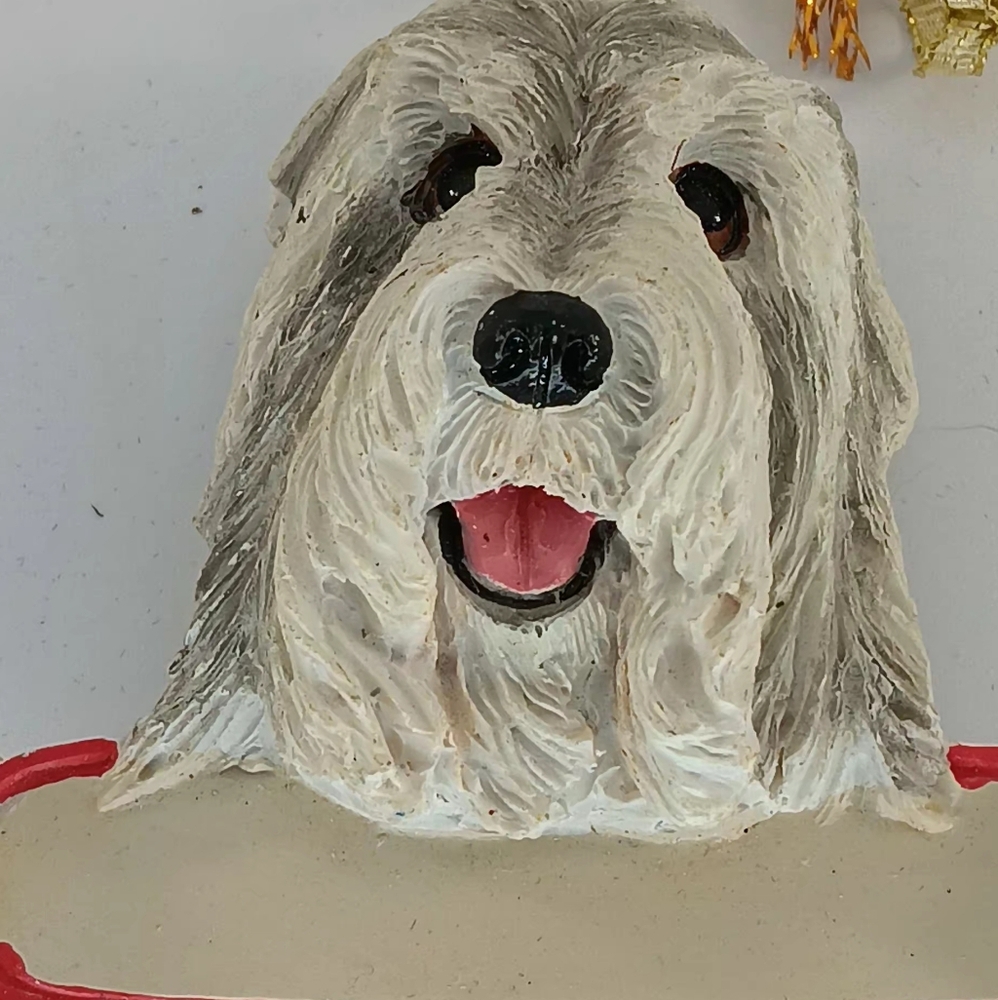 Bearded Collie Christmas Ornament
